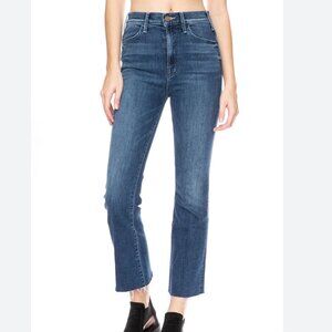Mother • Hustler Ankle Fray High Rise Boot Cut Flare Blue Jeans in Groovin' • 30